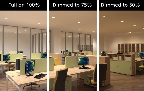 Diferentes puntos de diferente instalación de iluminación LED