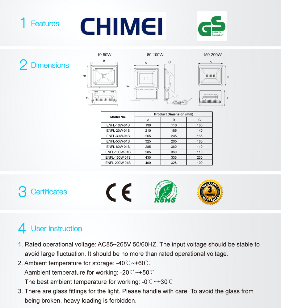 Standard COB LED Flood Lights