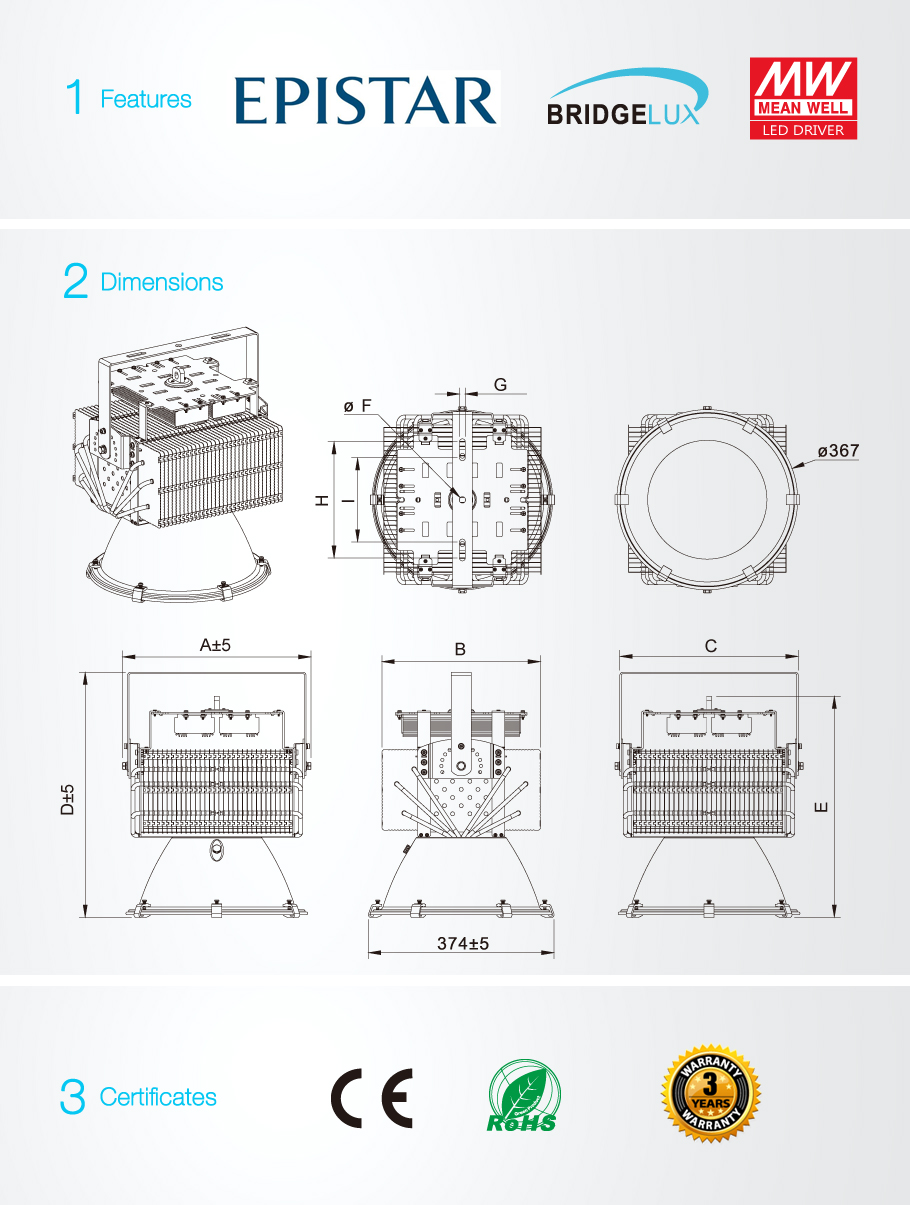 LED de alta Integrated Lights Bay