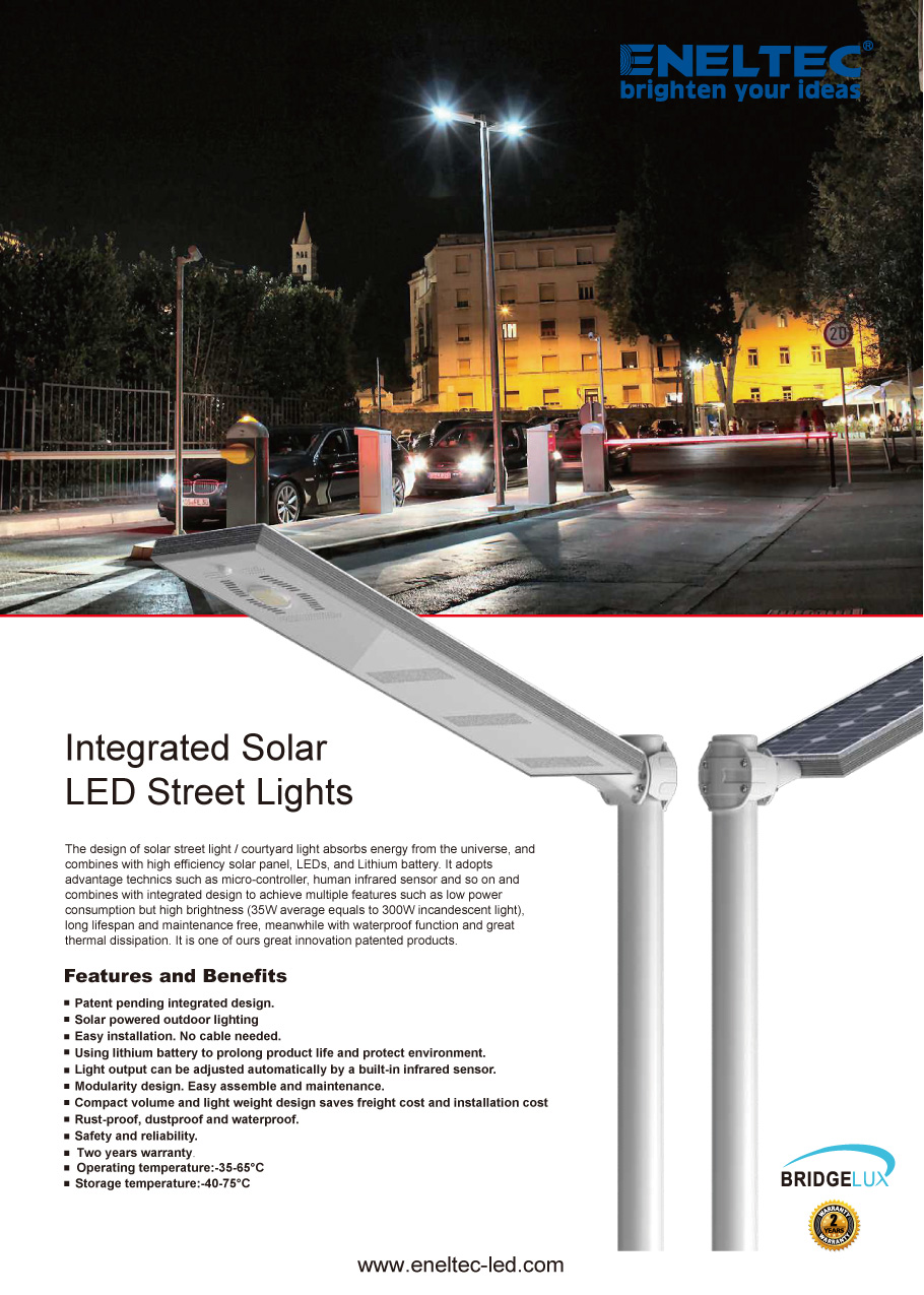 Luces de calle Integrated Solar LED